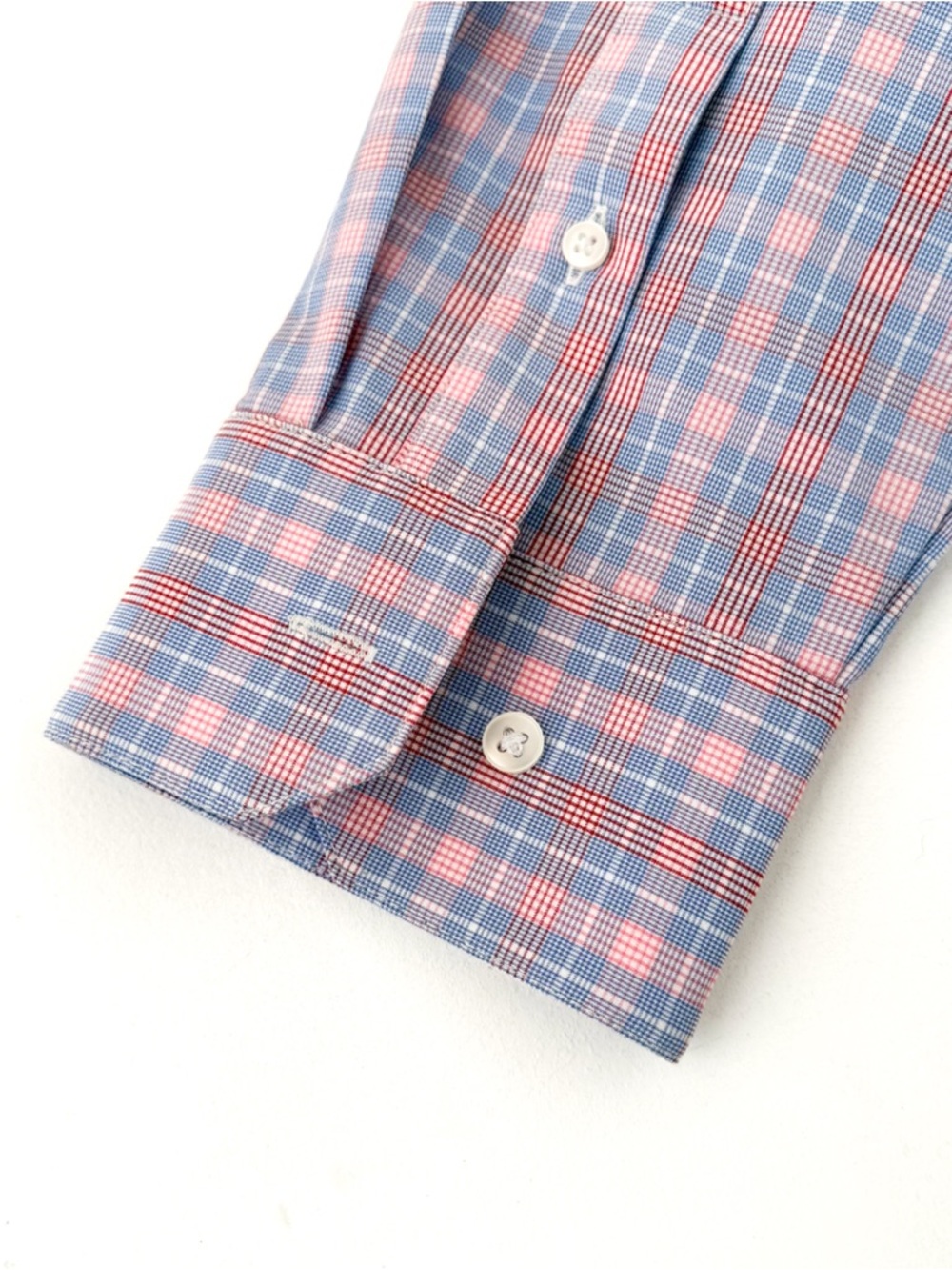 New Mizzen + Main Trim Leeward  Button Down Shirt Plaid Light XXL White Men's - Picture 5 of 12